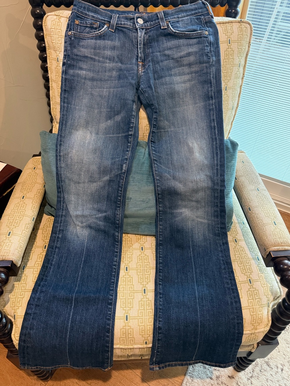 7 For All Mankind Dark Blue Bootcut Jeans